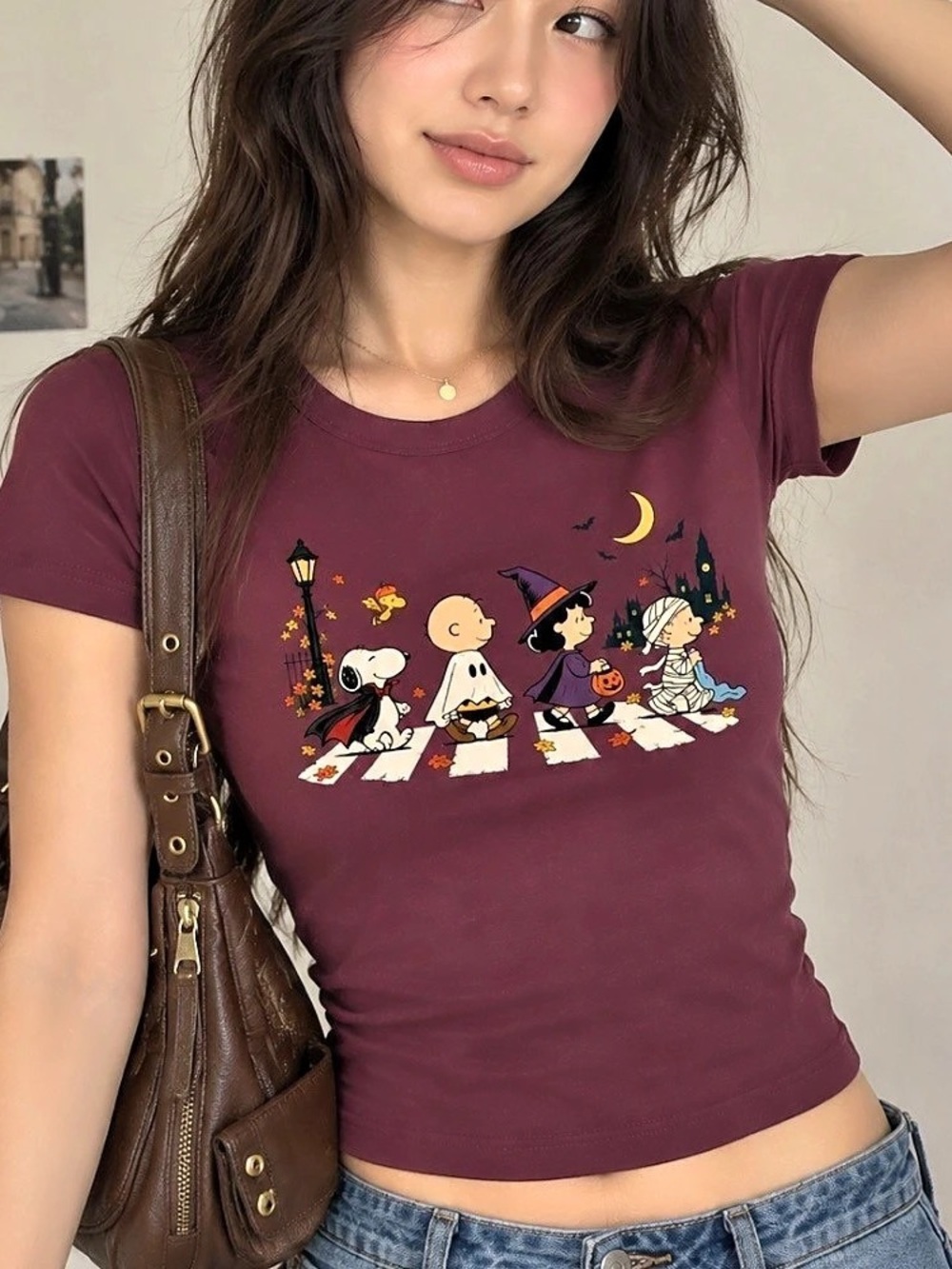 Peanuts Snoopy Charlie Brown Abbey Road Halloween Costumes Vintage Maroon BabyTe